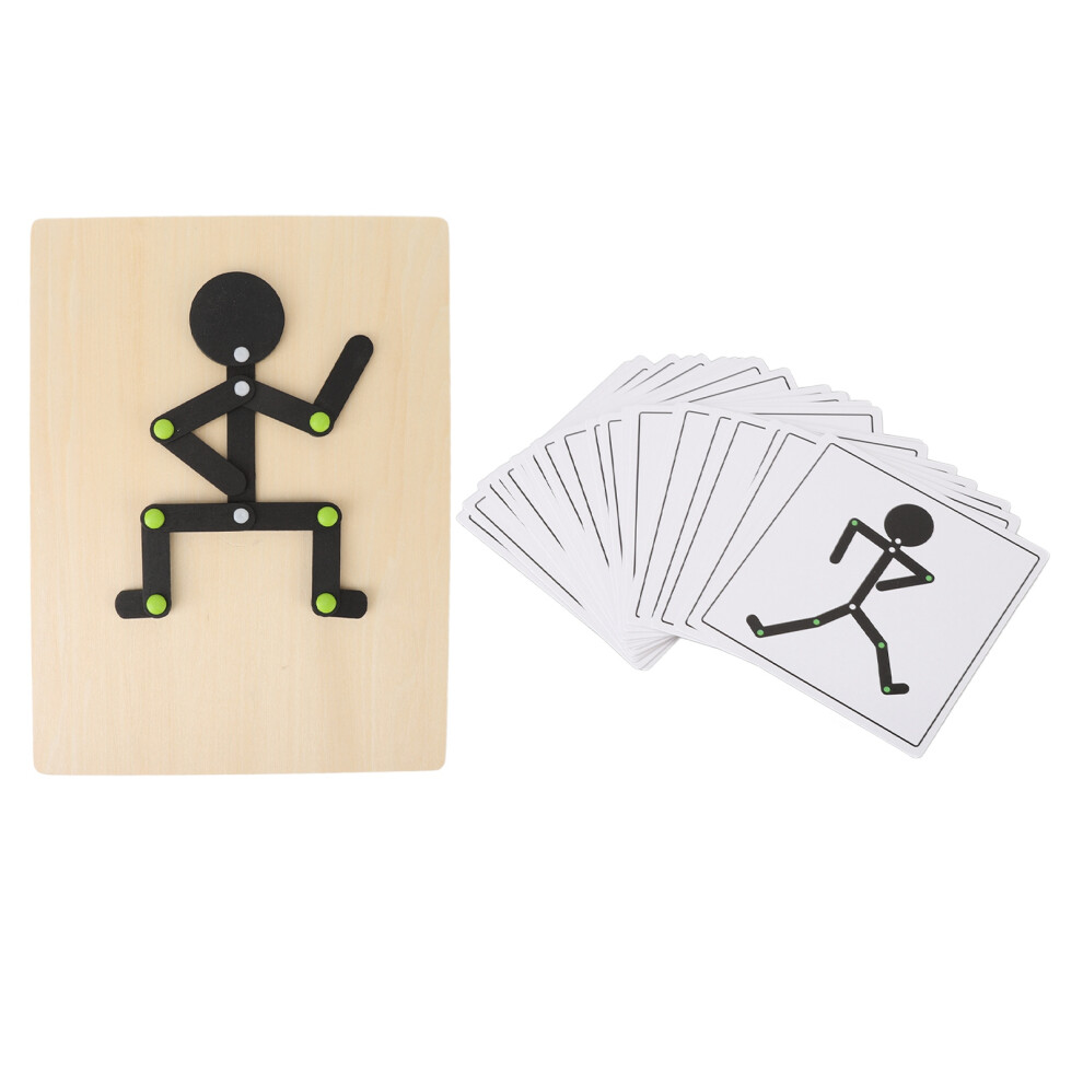 Wooden Stickman Toy Free Movement Limbs