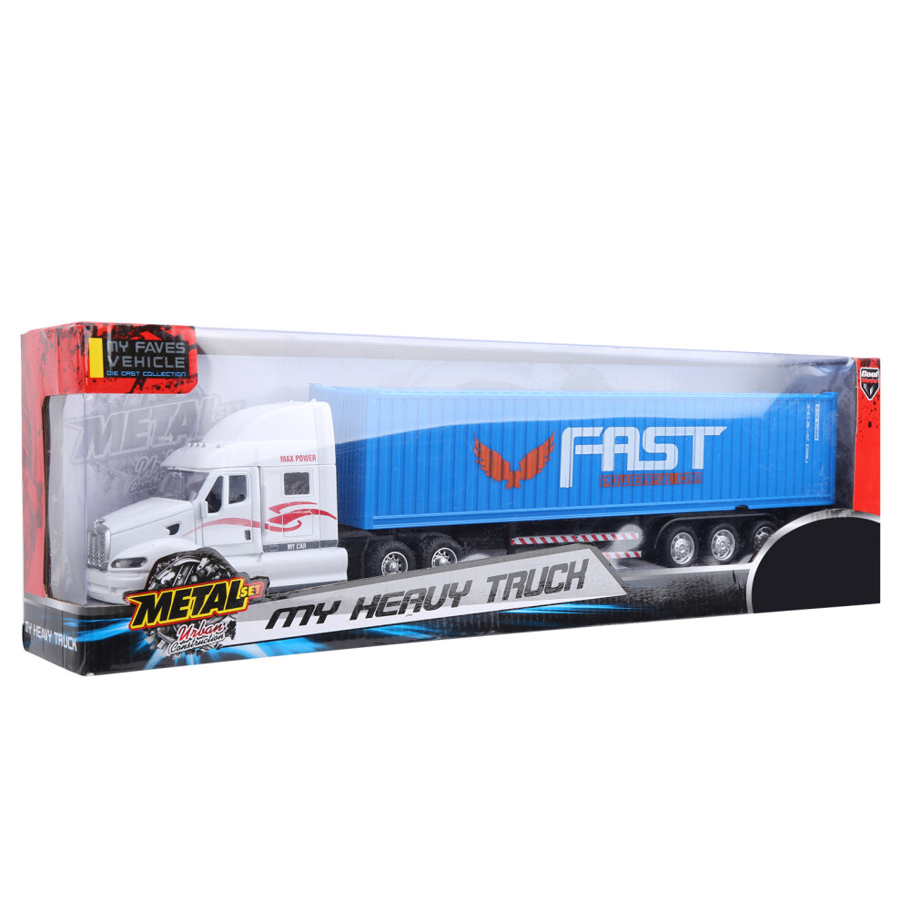 1:48 Container Truck Vehicle Model Toy PullBack-image-OPC-PJR28GR-NEW