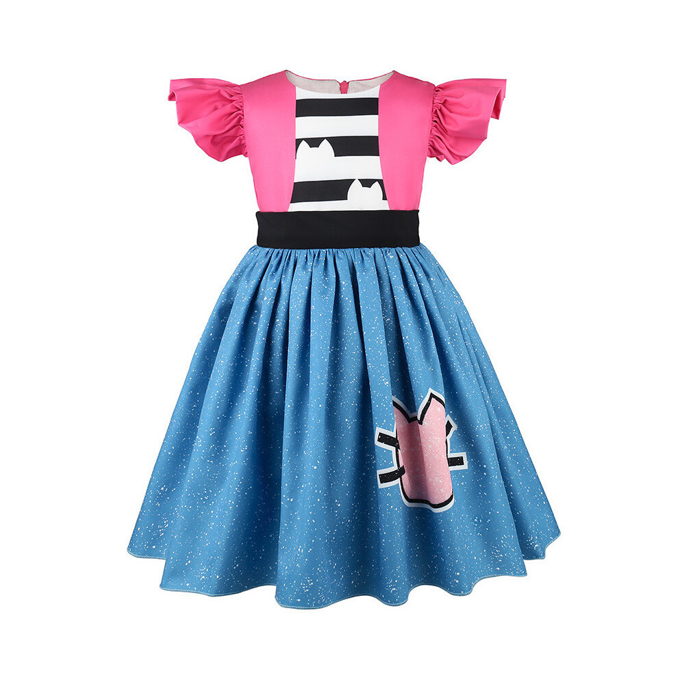 (110cm) Dollhouse Cosplay Gabbys Costume Dress Halloween Party Stage Performance Gift