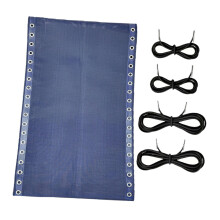 Foldable Deck Chair Repair Material, Universal Replacement Net for Pool and Lawn, Blue, Weatherproof, 1.8m x 0.6m