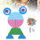 210Pcs Wooden Pattern Blocks Set Geometric Shape 9