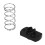Set da 2 dadi a molla antigioco in POM T8 8 mm nero 3