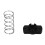 Set da 2 dadi a molla antigioco in POM T8 8 mm nero 9