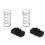 Set da 2 dadi a molla antigioco in POM T8 8 mm nero 4