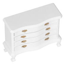 Cassettiera da comodino per casa delle bambole in betulla 1:12 10x8x4 cm