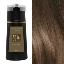 (Light Brown)Nova Instant Hair Dye Champú Tratamiento Crema 200 ml Marrón Negro Púrpura Mujeres Rojo