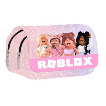 (Style K)Estuche para lápices abatible Roblox niños estudiantes doble capa organizador creativo de papelería
