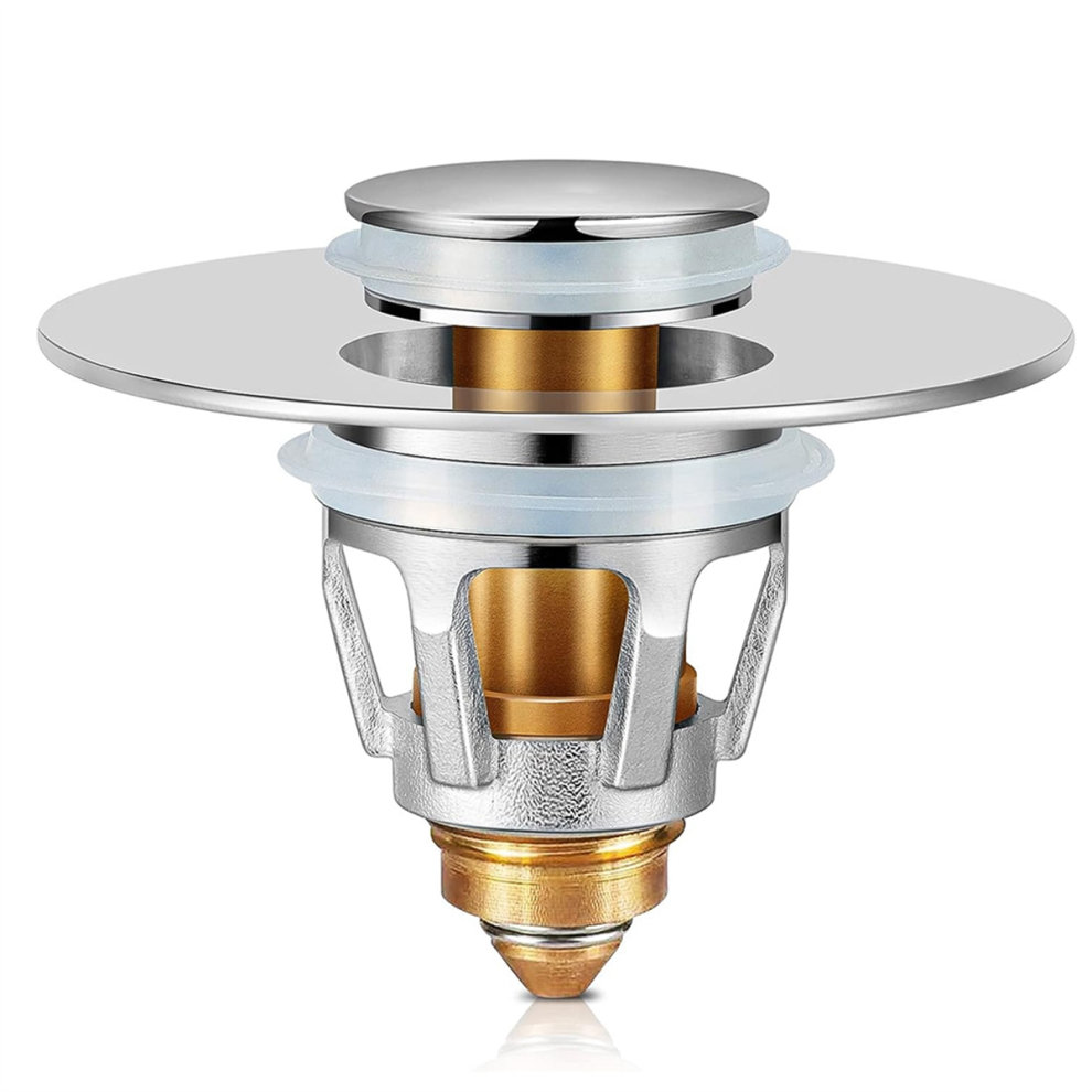 Bathroom Sink Stopper,Universalbasin Bounce Up Bathroom Drain Stopper 4713502822662