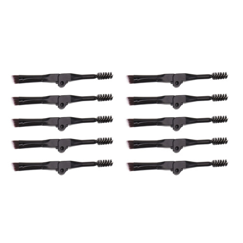 10pcs Foldable Eyebrow Brush Double Ended Eyebrow