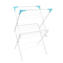 JVL 2 Tier Clothes Drying Airer, White, Cast Iron