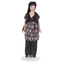 1:12 Scale Dollhouse Modern Woman Porcelain Doll