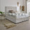 (6ft, 2 Drawers Same Side, Silver) Orlando Plush Divan Bed with Memory Mattress & Headboard 1
