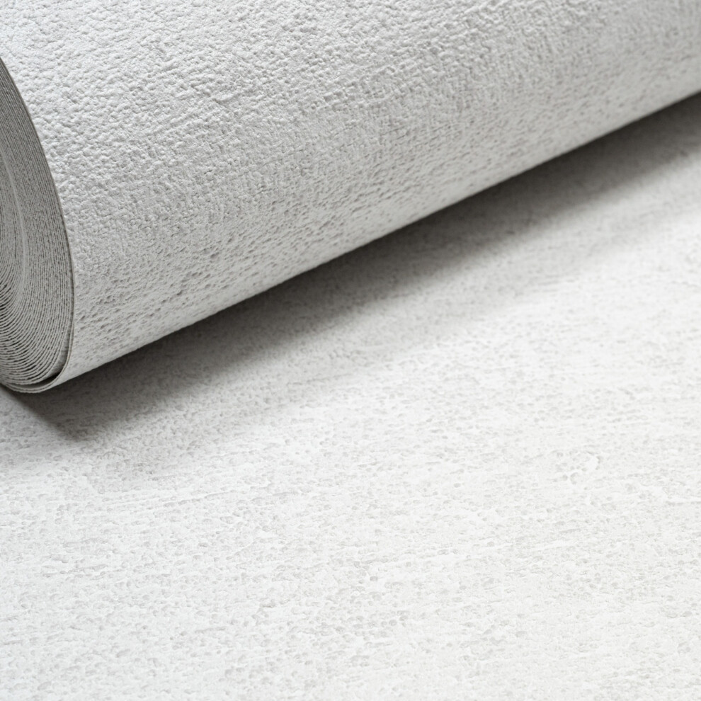 Grandeco Plain Pale Wallpaper Textured Thick Free Match Paste Wall Grey