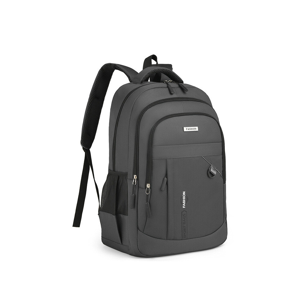 (Gray)Mochila Oxford Unisex Con Compartimento Para Laptop De 16 Pulgadas DiseñO Transpirable Para Escuela-image