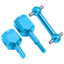 Vorderachslenkgelenk aus Aluminiumlegierung, leichter Antriebssatz mit Verbindungsringen für Tamiya TT02 RC-Auto Blau