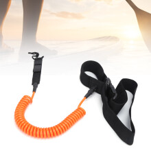 Surfboard-Leash TPU Heliciform Bequem Hochelastisches Surf-Sicherheits-Sicherungsseil (Orange)