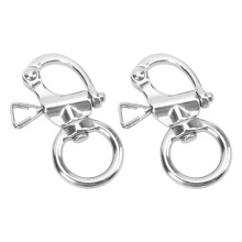 2 pièces de mousquetons de 76 mm en acier inoxydable, 270/340 kg