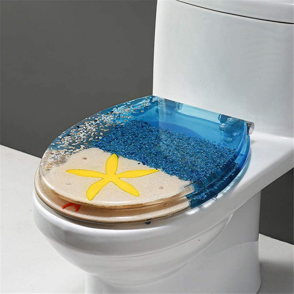 Toilet Seat With Quick Release, Soft Close, Antibacterial Fixings, Adjustable V/O/U Hinges For 10-3 Bathroom Compatibility 6493810759802