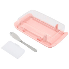 Boîte à beurre rose 2-en-1 294 g 20 x 11,5 x 5,5 cm