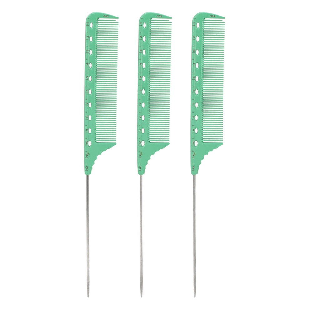 3pcs Rat Tail Comb Professional Ergonomic Portable