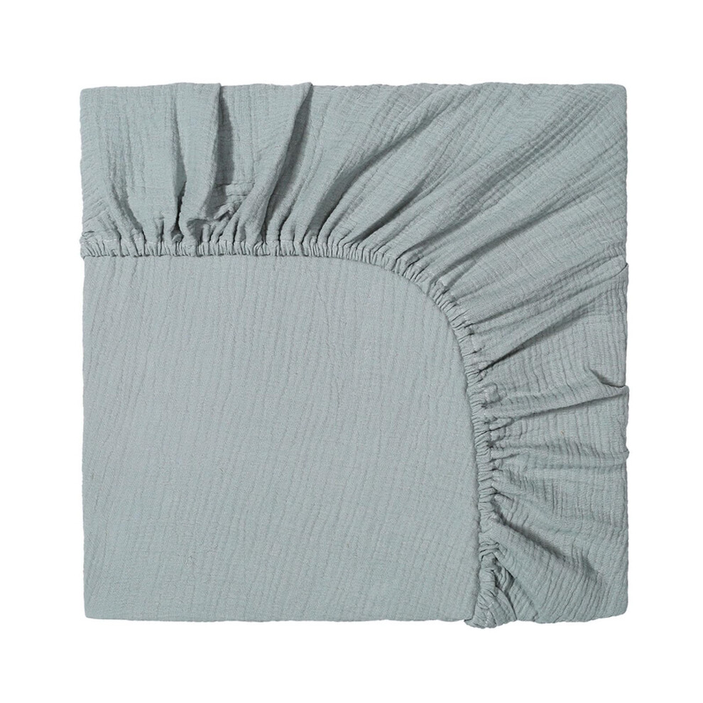 Breathable Baby Bassinet Fitted Sheet Removable Cradle Mattress Protector For Newborns In Cotton Gray