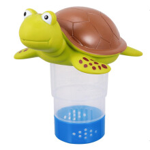 Turtle Floating Pool Chlorinator for 1 and 3 Inch Tablets, Bromine Holder for Large and Small Pools