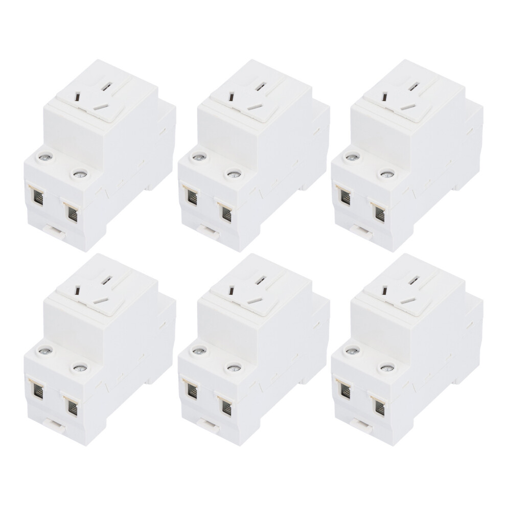 6Pcs 250V 10Â16A Brass Din Rail Power Socket Modular Electrical Equipment 8001343493070