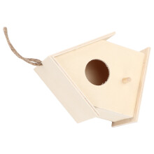 Innovatives Holz-Vogelhaus Natürliche Sicherheit Langlebig Kleines DIY Holz-Vogelhaus Groß mit Hanfseil Nr. 6