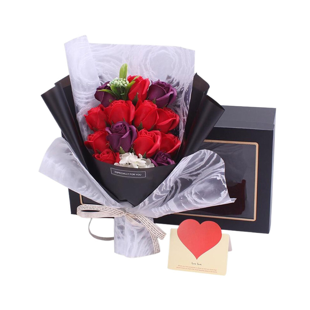Romantic Rose Bouquet in Gift Box for Valentine's Day - Deep Affection and Gratitude, Type+5, Red Roses, Elegant Presentation-image-OPC-PJR5RC9-NEW