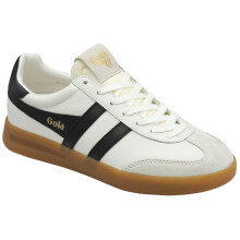 (White, 3 (Adults')) Gola Cyclone Leather Women's White/Black/Gum Trainers