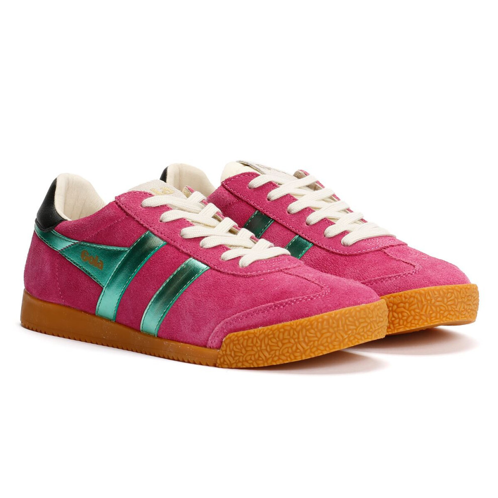 Gola (, 3 (Adults')) Elan Glitz Suede Women's Fuchsia/Emerald/Black Trainers Pink