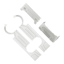 D12 RC Wide Body Cover con kit LED, ArgentoBlu