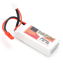 7,4V 850mAh 25C LiPolymer-Lipo wiederaufladbarer Akku JST-Stecker für RC Autos Boote Hubschrauber