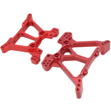 RC Aluminumlegierung Vorder- und Hinterstoßfederbrücke für Traxxas Slash 4X4 TSM 1/10 RC-Auto Upgrade-Teile Rot