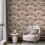 Muriva Blush Gold Floral Wallpaper 3D Effect Metallic Shimmer Feature Wall 1