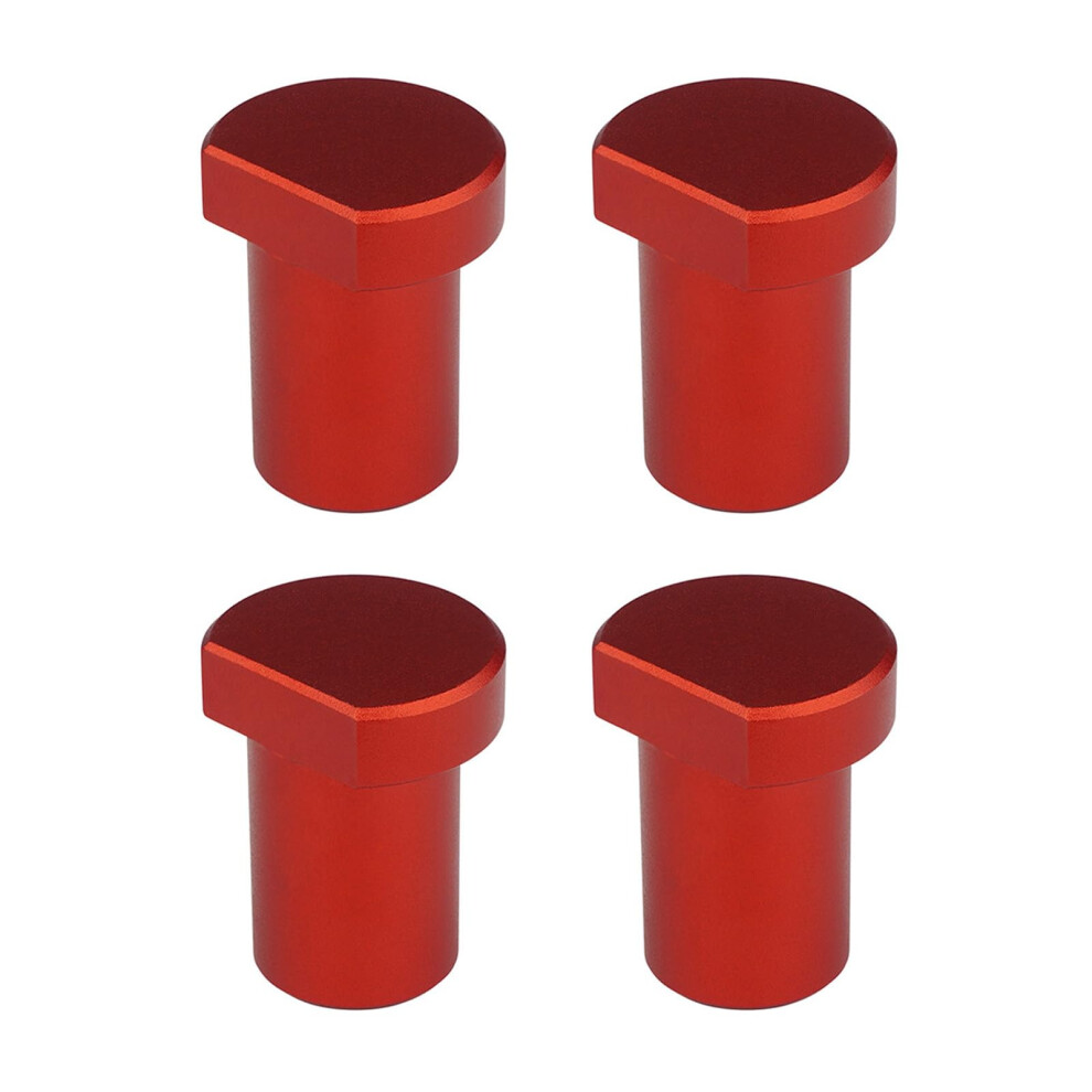 Aluminium Alloy Dog Workbench Pegs Brake Stops Set Of 4 For 19Mm 20Mm Dog Holes Red Secure Positioning 6493810761508