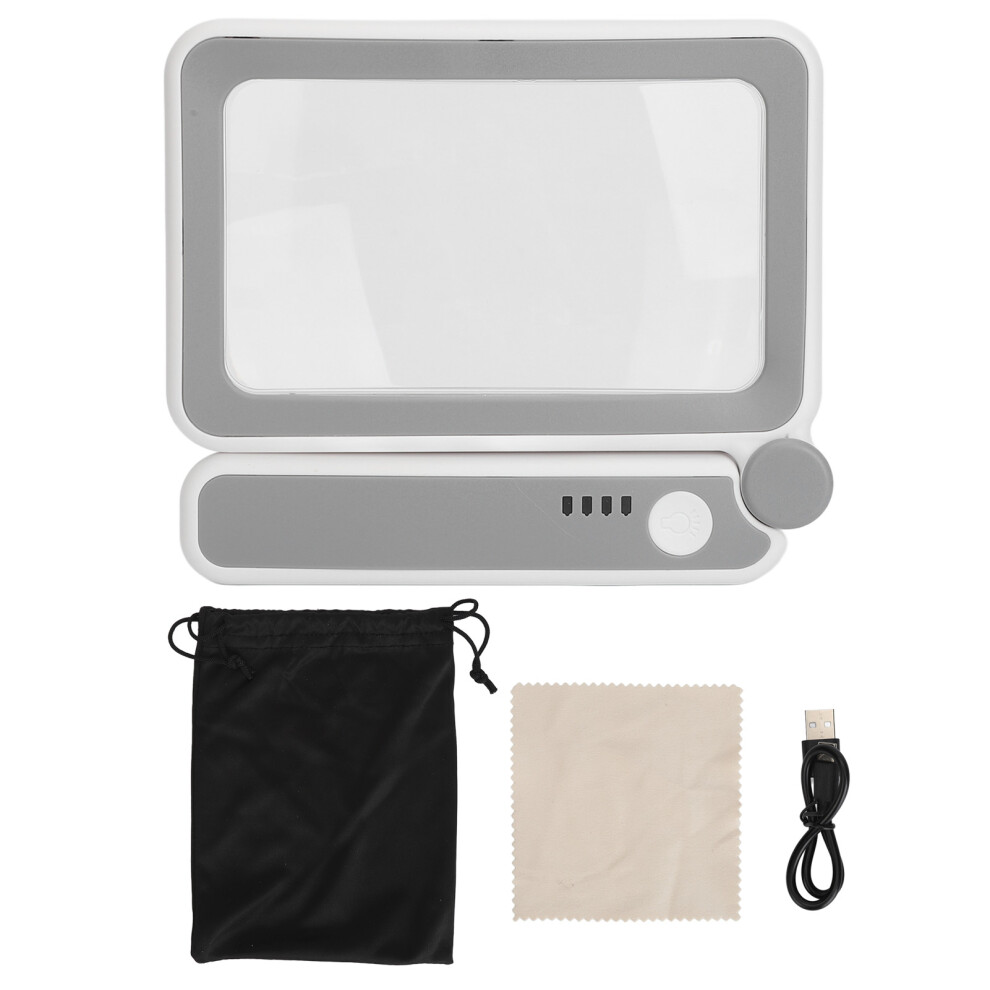 4X Handheld Reading Magnifier with 10 LEDs Relieve