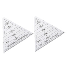 2 Pieces Transparent Sewing Triangle Templates Acrylic Ruler Comforter Cutting Stencils for Quilting and Blanket Crafting