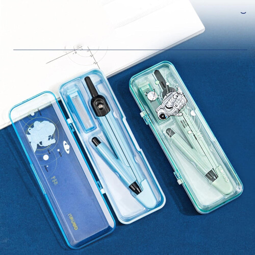 Math Compass Set with Replacement Leads, Precision Drawing Tools for Geometry, Durable and Accurate Pencil Compass for Students 2