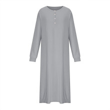 Knitted Dress Long Sleeve Pullover Dress for Women Elegant Tunic Jumper Maternity Dress Size S Gray