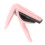 Capotasto in plastica rosa per ukulele con cuscinetto in silicone 15