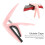 Capotasto in plastica rosa per ukulele con cuscinetto in silicone 9