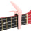 Capotasto in plastica rosa per ukulele con cuscinetto in silicone 1