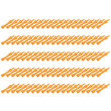 100 pezzi di tee da golf in plastica arancione da 70 mm - leggero