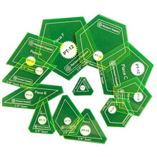 12 Quilt Templates Set for Patchwork and English Paper Piecing, Hand Sewing Templates, Diamond Triangle Patchwork Tools