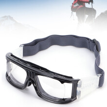 Sportbrille UV-beständig, stoßfest, kratzfest, Fußballschutzbrille (Schwarz)