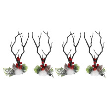 2 Pairs Reindeer Hair Pins Fairy Style Christmas