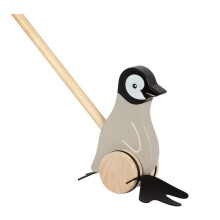 Pinguino a spinta - Small foot company - LEGLER - Legno FSC - 18 mesi - Grigio