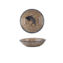 Salad Plate Ceramic Spice Bowl for Seasoning Soy Sauce Sushi Snacks 6-Inch Plastic Plate Color A