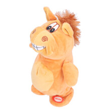 Cavallo di peluche elettronico parlante e danzante 3x AAA